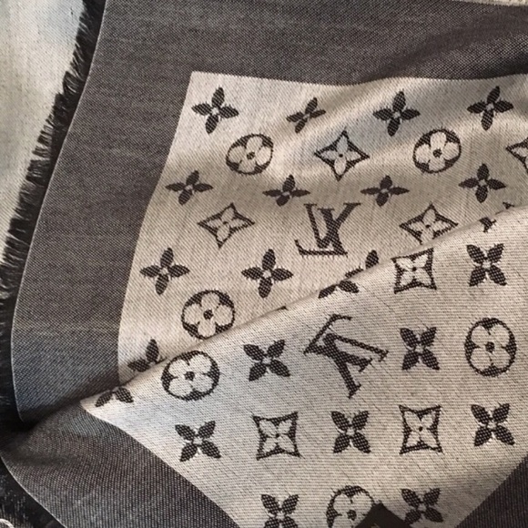 Monogram Denim Shawl by Louis Vuitton in Black - Picture 7 of 8